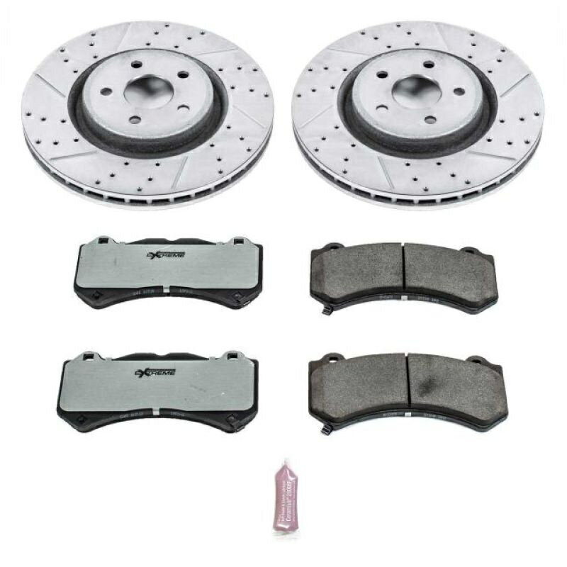 brake disc rotor パワーストップフロントZ26ストリートウォリアーブレーキキット18-19ダッジデュランゴ Power Stop Front Z26 Street Warrior Brake Kit For 18-19 Dodge Durango