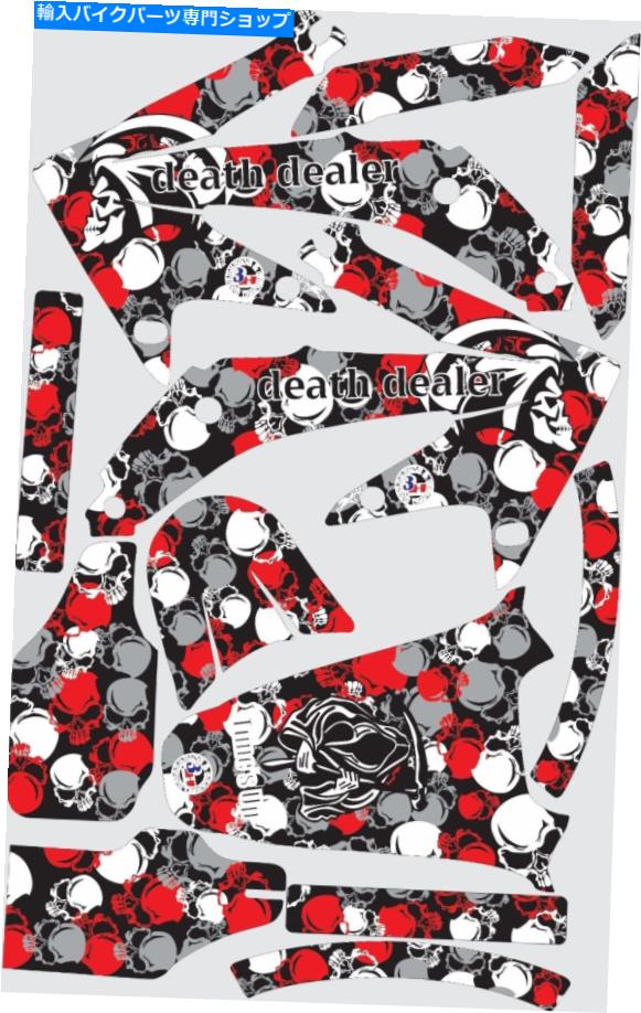 Graphics decal kit 2005年から2008年のグラフィックキットホンダCRF450 CRF 450スカルデカールフェンダーシュラウド Graphic Kit for 2005-2008 Honda CRF450 CRF 450 Skull Decal fender shrouds