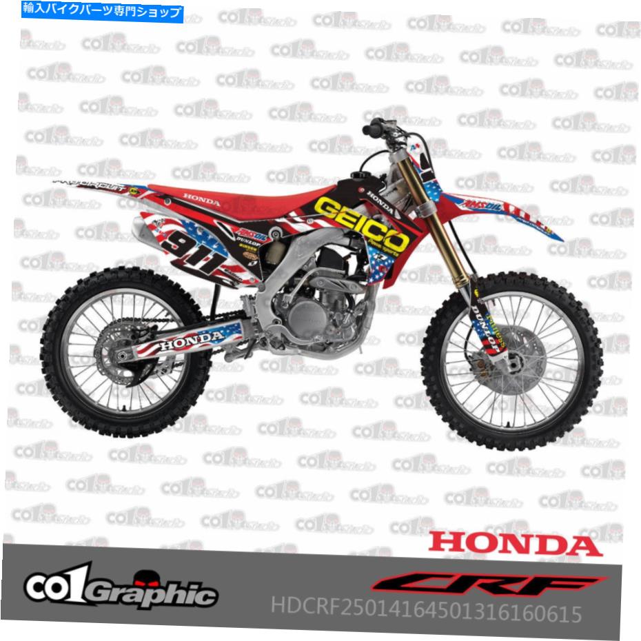Graphics decal kit グラフィックデカールステッカーホンダCRF250R 2014-2017 CRF450R 2013-2016用のフルキット GRAPHICS DECALS STICKERS FULL KIT FOR HONDA CRF250R 2014-2017 CRF450R 2013-2016