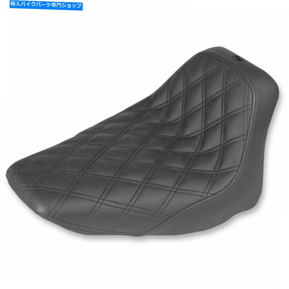 Seats サドルマンブラックレネゲード格子ステッチソロシート2006-17ハーレーFLSTC/N Saddlemen Black Renegade Lattice Stitch Solo Seat 2006-17 Harley FLSTC/N