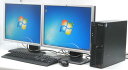 中古パソコン Lenovo ThinkCentre A58 7522-RF6■20'DualDisplay(Celeron DVD-ROM グラボ ビデオカード GeForce HDMI Windows7 レノボ IBM)【中古】 P20Feb16