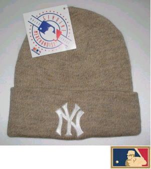 【セール!】MLB メジャーニットキャップDX『ニューヨーク・ヤンキース』ベージュ