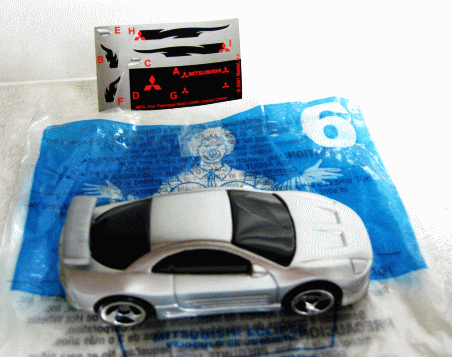 【マクドナルドハッピーミール】2001マテルホットウィールNO.6★三菱MITSUBISHI ECLIPSE