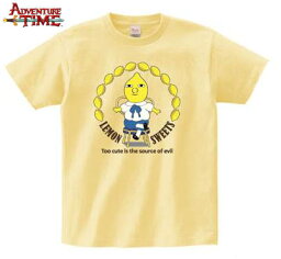 <strong>アドベンチャータイム</strong> Tシャツ レディース(M) レモンスウィーツ【ライトイエロー】 Adventure Time