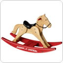 #317 Radio Flyer Classic Wood Rocking Horseisj