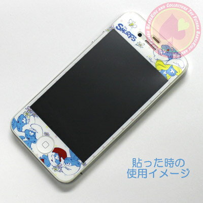 【◆メール便160円可】スクリーンフィルム iPhone4（4Sも対応）用 液晶保護シート/スマーフ（The Smurfs）