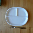 【アウトレット】軽いランチプレート 23cm 3つ仕切り 軽量強化磁器白 ホワイト 食器 皿 お皿 ワンプレート お子様ランチ お昼ご飯 仕切り皿 昼食 モーニング 朝食 おうち時間