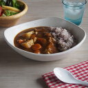 カレー皿 粉引 マロン 23cm変形ボウル 白釉 食器 カレーライス ビーフシチュー サラダボウル 大鉢 深皿 ボウル おしゃれ オシャレ 美濃焼