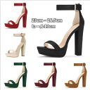 Allegra K ストラップ サンダル ヒール レディース 23cm~26.5cm ヒール13cm ハイヒール アンクルストラップサンダル ピンヒール 大きいサイズ おしゃれ 美脚