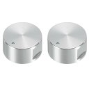 uxcell ストーブノブの交換 0度 コンロノブ バーナー制御ノブの交換 オーブンレンジ用 シルバー 37mm x 20mm 2個