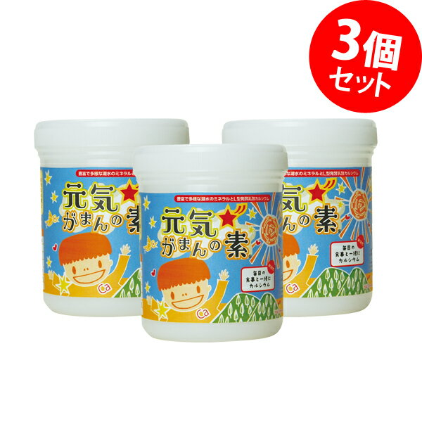 【あす楽】【キャンペーン】元気☆がまんの素 200g×3個(ボトルタイプ)【L型発酵乳酸カルシウムと78種の天然ミネラル/元気がまんの素】