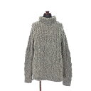 【中古】アキラナカ AKIRA NAKA 18AW Romy タートルネック ケーブルニット セーター ウール 長袖 2 グレー 灰 AW1865GY 秋冬 レディース 【ベクトル 古着】 190702 VECTOR×Refine