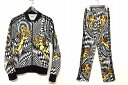 ジェレミースコット Jeremy Scott アディダス adidas トラックジャケット ジャージーパンツ セットアップ 総柄 天使柄 幾何学柄 ホワイト ブラック 白 黒 メンズ 【中古】【ベクトル 古着】 170319 VECTOR×Refine