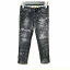 ジョンガリアーノ JOHN GALLIANO キッズ 子供服 13AW ラメ加工 プリント コットン ストレッチ パンツ 裾ジップ グレー シルバー 銀 SIZE 10 国内正規 メンズ レディース 【中古】【ベクトル 古着】 180210 VECTOR×Refine
