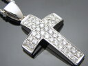 【送料無料】Joe Rodeo ジョーロデオ コレクションモデル 14K ホワイトゴールド ダイヤモンド0.42ctペンダント (18kホワイトゴールド 1.1mmキューバン(ライトキヘイ)チェーン50cm)