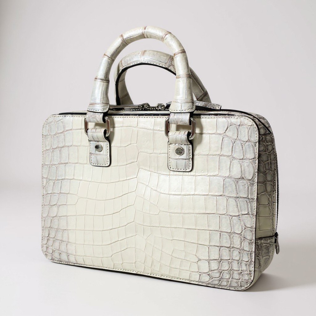 池田工芸 IKEDA Kohgei 裏メニュー ブリーフケース 本革 ヒマラヤクロコ クロコダイルレザー メンズ 男性用 鞄k02i【中古】