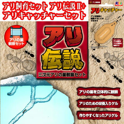 【無限ジョイント可能】　簡単アリ飼育セット　アリ伝説+アリキャッチャー1個