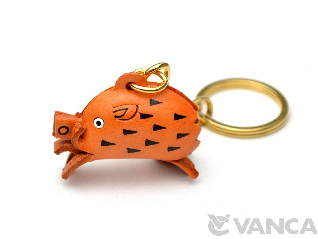 干支 亥 キーホルダー【レザー 本革】【VANCA/バンカクラフト革物語】【着後レビューで名入れ無料/いのしし/イノシシ/猪/動物/十二支/日本製/カバン/鞄/バッグ/カギ/鍵/キー/アクセサリー/チャーム/グッズ/本革製/ハンドメイド/革製品/皮/即納】