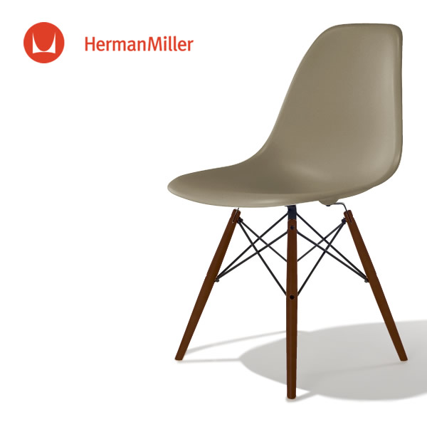 イームズ サイドシェルチェア DSW スパロー ブラックベース ウォールナット［DSW. BK OU 9J E8］【Herman Miller ハーマンミラー 正規品】