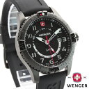 WENGER ウェンガー 腕時計 SQUADRON GMT スクアドロン ジーエムティー オールブラック WEN77073 送料無料