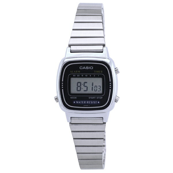 CASIO　デジタル ミニ カシオ レディースウォッチ 腕時計 LA670WA-1U シルバーCASIO ベーシック レディースウォッチ シルバー