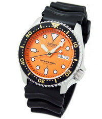 SEIKO セイコー メンズ腕時計 ダイバーズウォッチ SKX011 自動巻き オレンジ …...:vanilla-vague:10277600