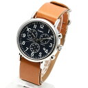 TIMEX タイメックス 腕時計 TW2P62300 WEEKENDER / ウィークエンダー クロノグラフ ミリタリーウォッチ メンズ レディース 時計 アナログ ミリタリー カジュアル ブルー ネイビー ブラウン レザーベルト