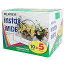 FUJIFILM（フジフイルム）インスタントカラーフイルムinstaxインスタックスワイド5P（5本パック）10枚撮×5パック計50枚撮れる：【送料無料】【smtb-u】【楽ギフ_包装選択】【楽ギフ_のし宛書】【楽ギフ_メッセ】だいたいL判写真サイズ！アルバムにも入れやすい！