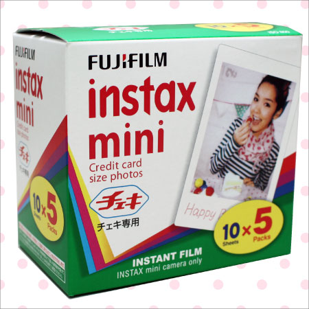 フジフイルムチェキフイルムinstaxminiインスタックスミニ5P（5本パック）10枚撮×5パック計50枚撮れる：【EL-WE】