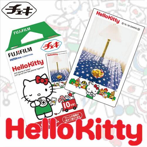 フジチェキフイルム（インスタックスミニ）チェキHelloKittyハローキティフィルム10枚入り1PK：【EL-WE】