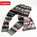 Healthknit(ヘルスニット)ワッフルレギンス幾何学柄...