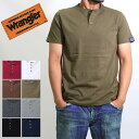 送料無料(Wrangler)ラングラーのヘンリーネック半袖tシャツ メンズ 1000円 ポッキリ 綿 100% コットン