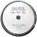Good-J DVD+R DL CPRM非対応 データ&ビデオ対応(8.5GB/215min) 2.4-8倍速 ワイドプリンタブル 10枚 スピンドルケース GJDL+8X10PW