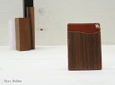 VARCO REAL WOOD パスホルダー 定期入れ パスケース ic カードホルダー スイカ入れ 革 ヌメ革 本革 革製 レザー 木製 天然木 日本製 かわいい 可愛い オシャレ icカード 2枚 メンズ レディース