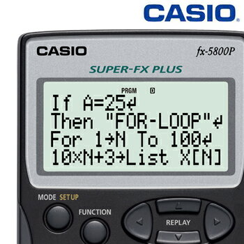 CASIO プログラム関数電卓 数学自然表示 10桁 FX5800PN