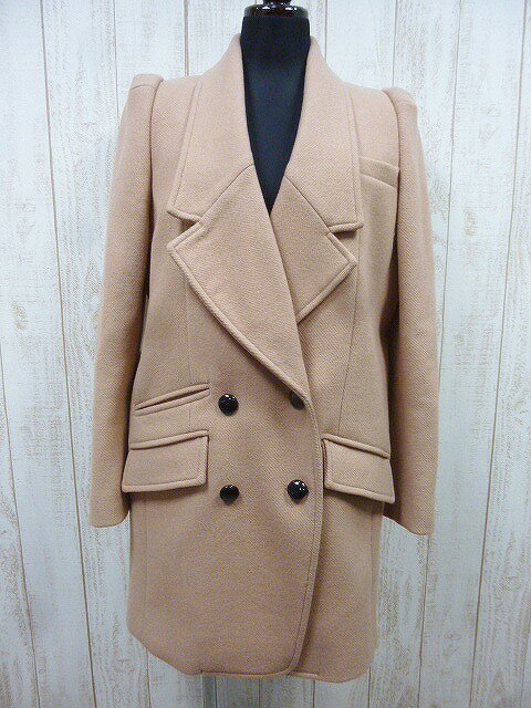 【plumpynuts／プランピーナッツ】 ミディアム丈メルトンチェスターコートベージュサイズ36/c21「お財布に優しい通販価格」 レディース 【ベクトル 古着】【中古】 150127