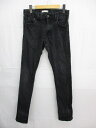 ユニクロ UNIQLO デニム スキニー スリム パンツ ストレッチ W28 黒 メンズ/o199 メンズ 【中古】【ベクトル 古着】 170429 ベクトル マークスラッシュ