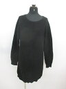 ユニクロ UNIQLO ニット ワンピース カットソー 長袖 無地 丸首 L 黒 レディース/A231 レディース 【中古】【ベクトル 古着】 170908 ベクトル マークスラッシュ