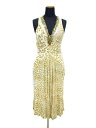 クラスロベルトカヴァリ class roberto cavalli レオパード ビーズ ワンピース ドレス ノースリーブ 40 ベージュ レディース/K34◇7 レディース 【中古】【ベクトル 古着】 180809 ベクトル マークスラッシュ