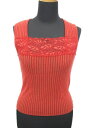 クリスチャンラクロワ CHRISTIAN LACROIX BAZAR ノースリーブ カットソー ニット タンクトップ レース 赤 M レディース/d186 レディース 【中古】【ベクトル 古着】 180903 ベクトル マークスラッシュ