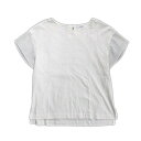 【中古】グリーンレーベルリラクシング ユナイテッドアローズ green label relaxing 袖切替 シフォン ギャザー Tシャツ カットソー 半袖 白 レディース▼5 【ベクトル 古着】 200530 ベクトル マークスラッシュ