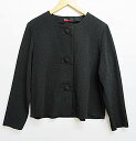 シセンドウ 詩仙堂 HITOSHI TAMURA ちりめんジャケット黒ブラック ブランド古着ベクトル 中古170613 0010 レディース