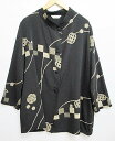 シセンドウ 詩仙堂 HITOSHI TAMURA ちりめんジャケット柄付き 黒ブランド古着ベクトル 中古170613 0020 レディース
