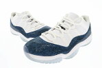 ナイキ NIKE AIR JORDAN 11 SNAKE SKIN エア ジョーダン スネーク スキン CD6846-102 26.5 ホワイト ネイビー ブランド古着ベクトル 中古▲■ 200426 0060 メンズ