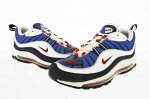 ナイキ NIKE AIR MAX98 GANDAM エアマックス ガンダム 640744-100 27 ホワイト ブルー ブランド古着ベクトル 中古▲■ 200402 0080 メンズ