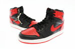 ナイキ NIKE 2001年製 AIR JORDAN 1 RETRO BRED エアジョーダン ブレッド 136066-061 26 ブラック レッド 黒赤 ブランド古着ベクトル 中古▲■ 200704 0280 メンズ