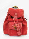 グッチ GUCCI バンブー ミニリュック スエード レザー 赤 オールドグッチ【ブランド古着ベクトル】【中古】180116☆AA★ レディース 【中古】【ベクトル 古着】 180517 プリマベーラ