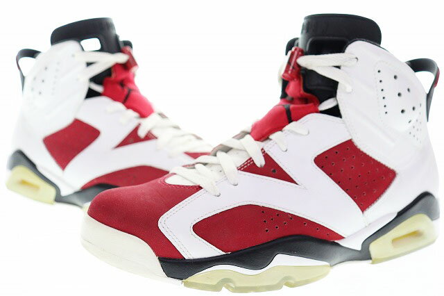 【中古】ナイキ NIKE AIR JORDAN 6 RETRO CARMINE 27.5cm 384664-160 エアジョーダン レトロ <strong>カーマイン</strong> 【ブランド古着ベクトル】240316 メンズ 【ベクトル 古着】 240316