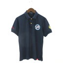 ロサーセン ROSASEN ポロシャツ 半袖 鹿の子 044-25241 紺 ネイビー M ゴルフ ウエア メンズ 【中古】【ベクトル 古着】 180721 ブランド古着ベクトルプレミアム店