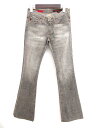 エージー AG デニムパンツ カラージーンズ USED加工 ストレッチ グレー 24 ☆AA★ 0719 レディース 【中古】【ベクトル 古着】 180719 ブランド古着ベクトルプレミアム店